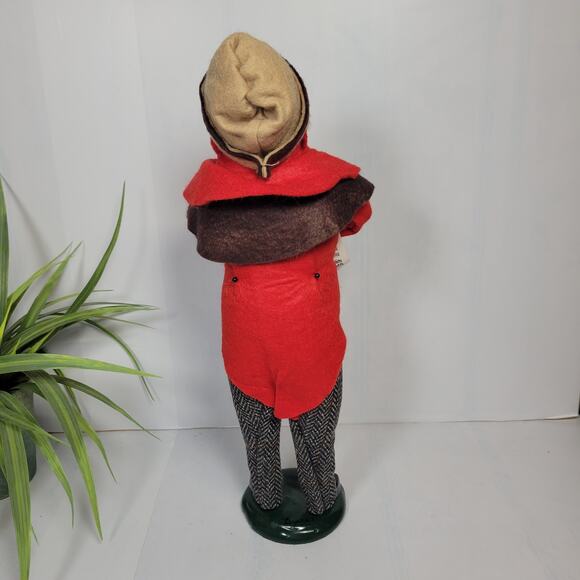 Vintage Byers Choice 1987 Caroler Man, Herringbone Pants Music Lantern - Picture 3 of 4